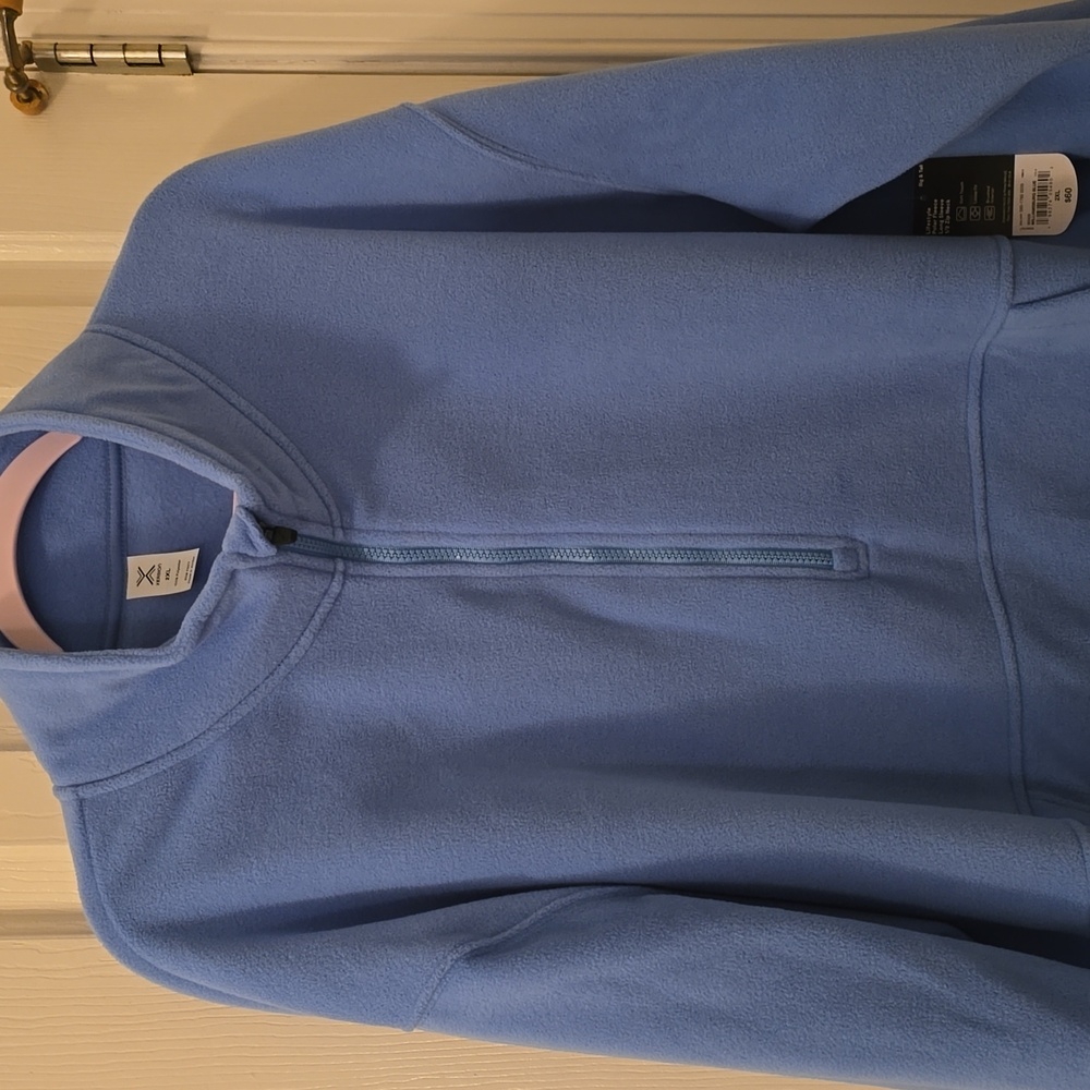 XERSION BRAND MEN'S BIG AND TALL BLUE PULLOVER QUARTER ZIP FLEECE SIZE 2XL